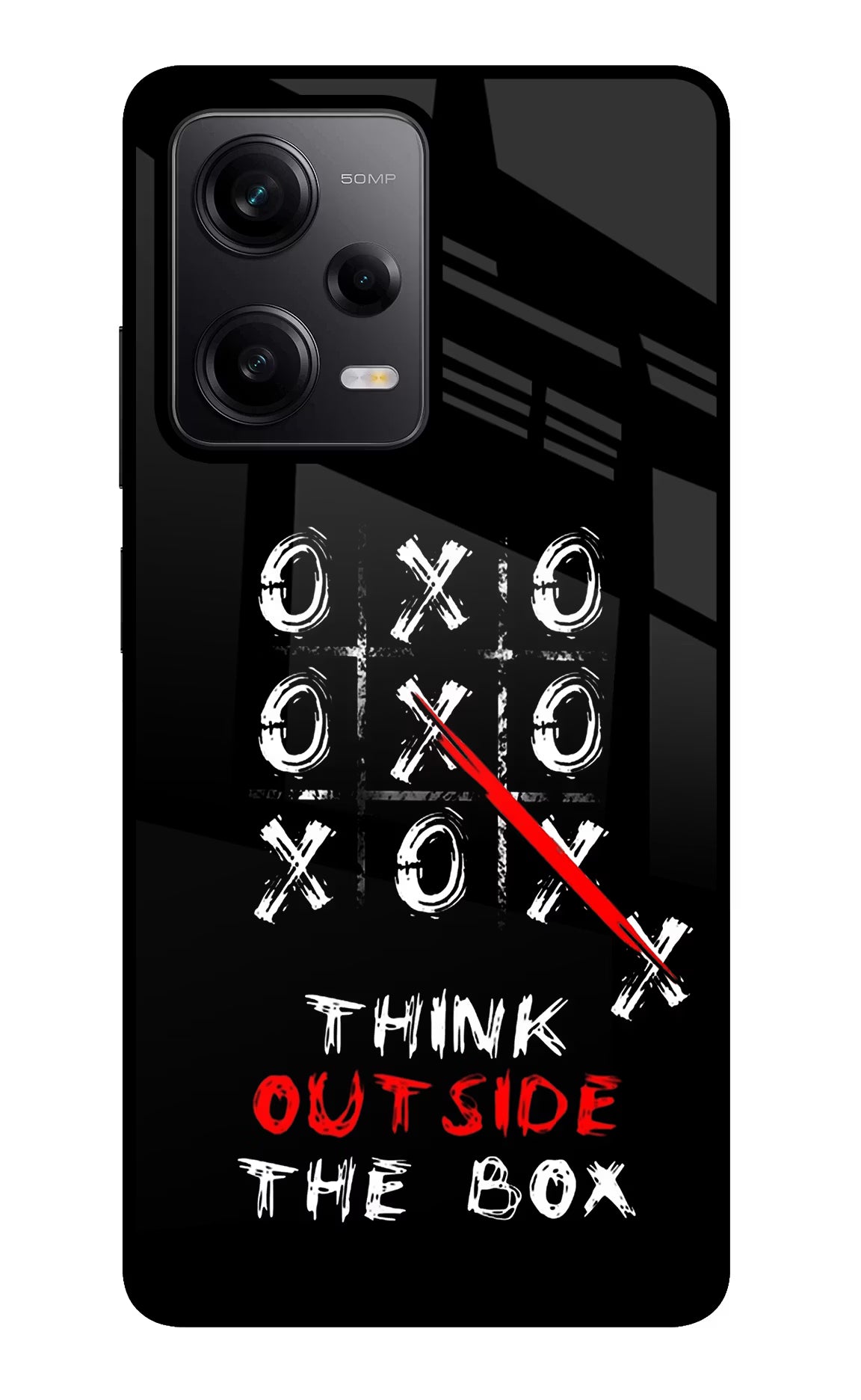 Think out of the BOX Redmi Note 12 Pro 5G Glass Case Back Cover by Casekaro