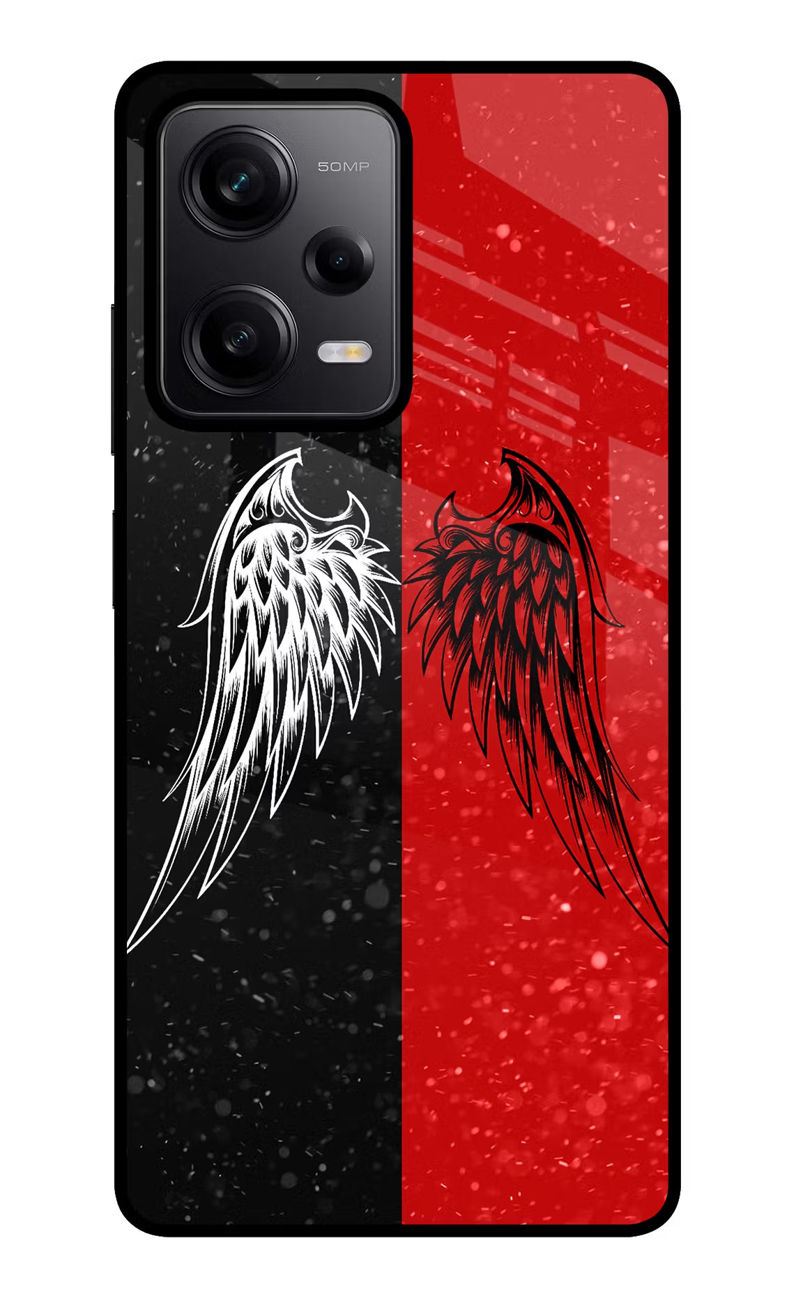 Wings Redmi Note 12 Pro 5G Glass Case Back Cover by Casekaro