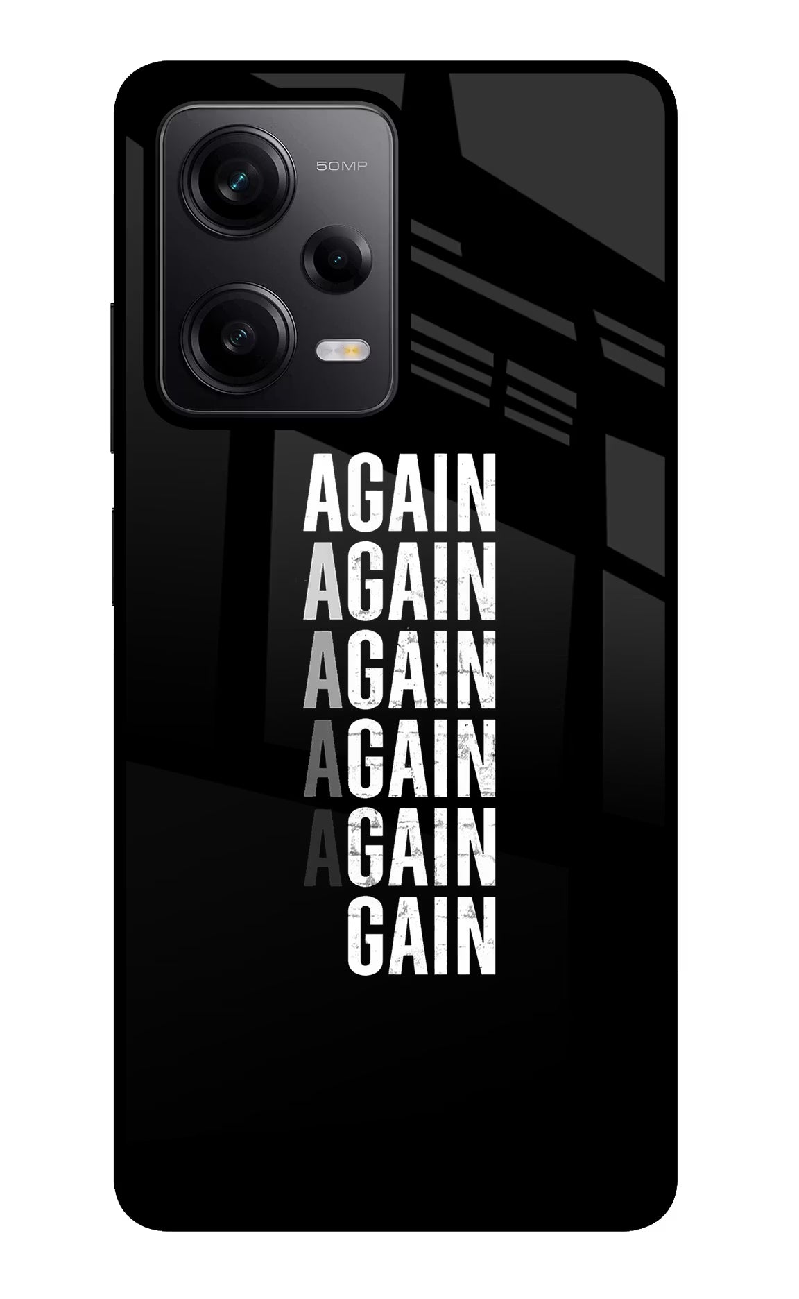 Again Again Gain Redmi Note 12 Pro 5G Glass Case Back Cover by Casekaro