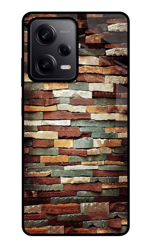 Bricks Pattern Redmi Note 12 Pro 5G Glass Case