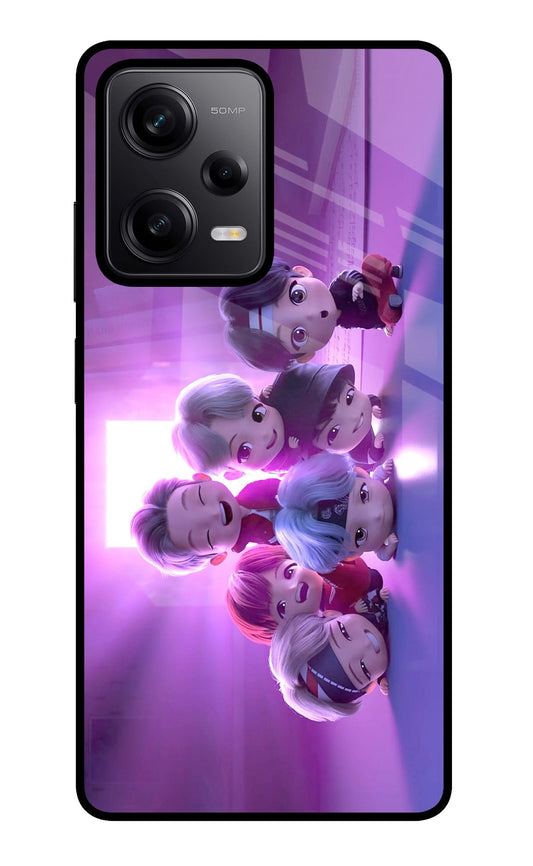 BTS Chibi Redmi Note 12 Pro 5G Glass Case