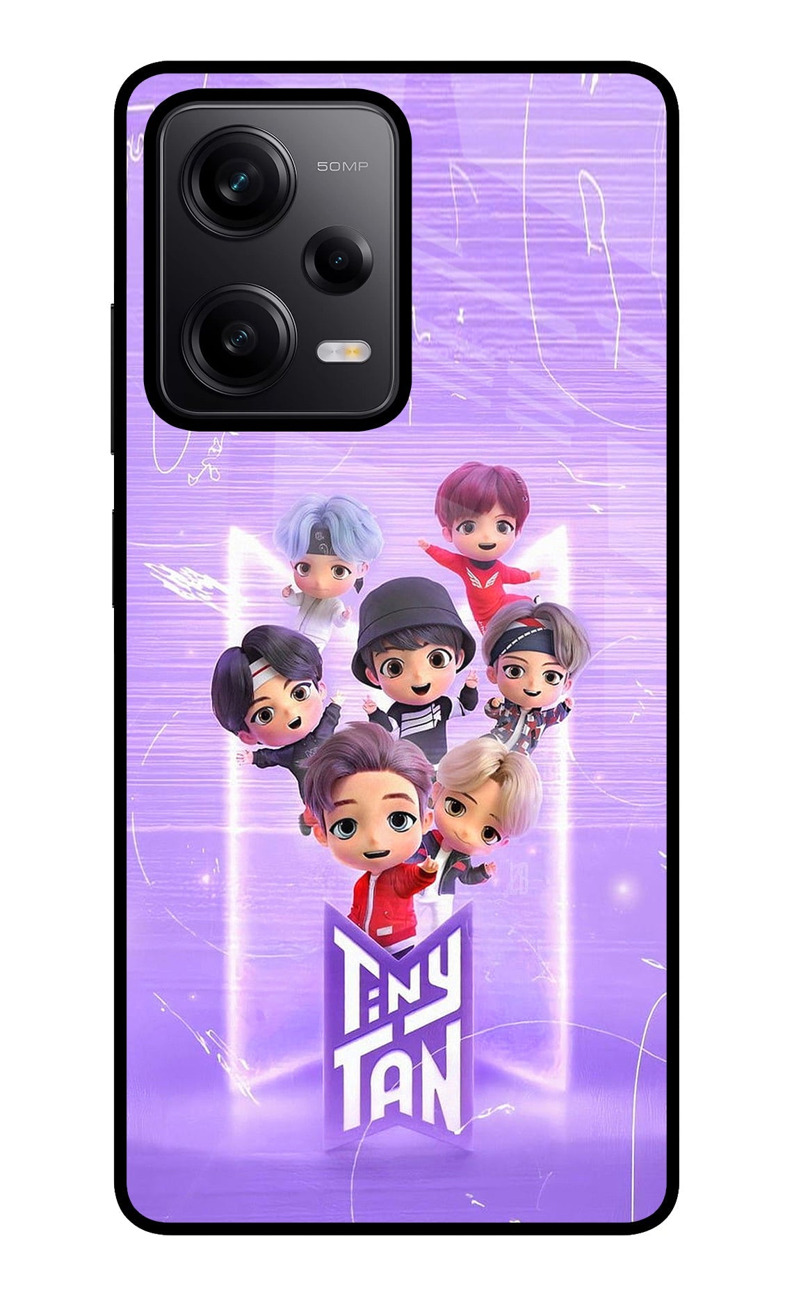 BTS Tiny Tan Redmi Note 12 Pro 5G Glass Case