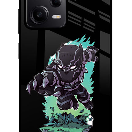 Black Panther Redmi Note 12 Pro 5G Glass Case Back Cover by Casekaro