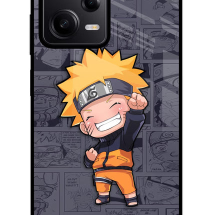 Chota Naruto Redmi Note 12 Pro 5G Glass Case Back Cover by Casekaro
