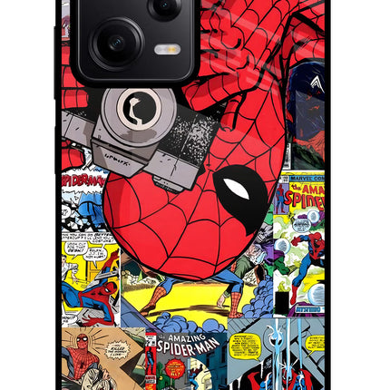 Spider Man Redmi Note 12 Pro 5G Glass Case Back Cover by Casekaro