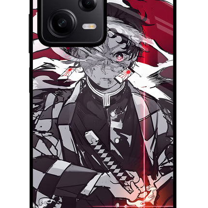 Demon Slayer Redmi Note 12 Pro 5G Glass Case Back Cover by Casekaro
