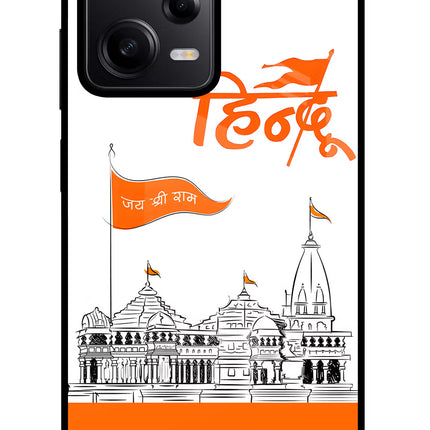 Jai Shree Ram Hindu Redmi Note 12 Pro 5G Glass Case Back Cover by Casekaro