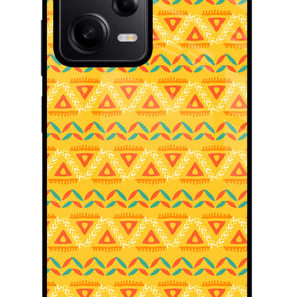 Tribal Pattern Redmi Note 12 Pro 5G Glass Case Back Cover by Casekaro
