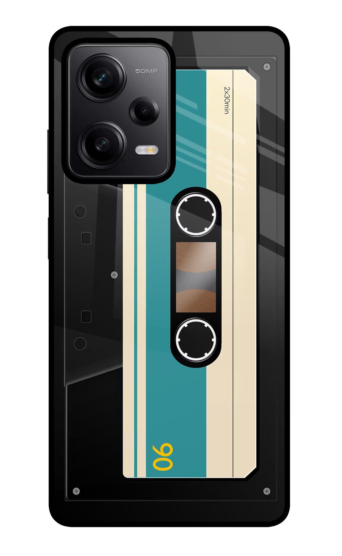 Cassette Redmi Note 12 Pro 5G Glass Case Back Cover by Casekaro