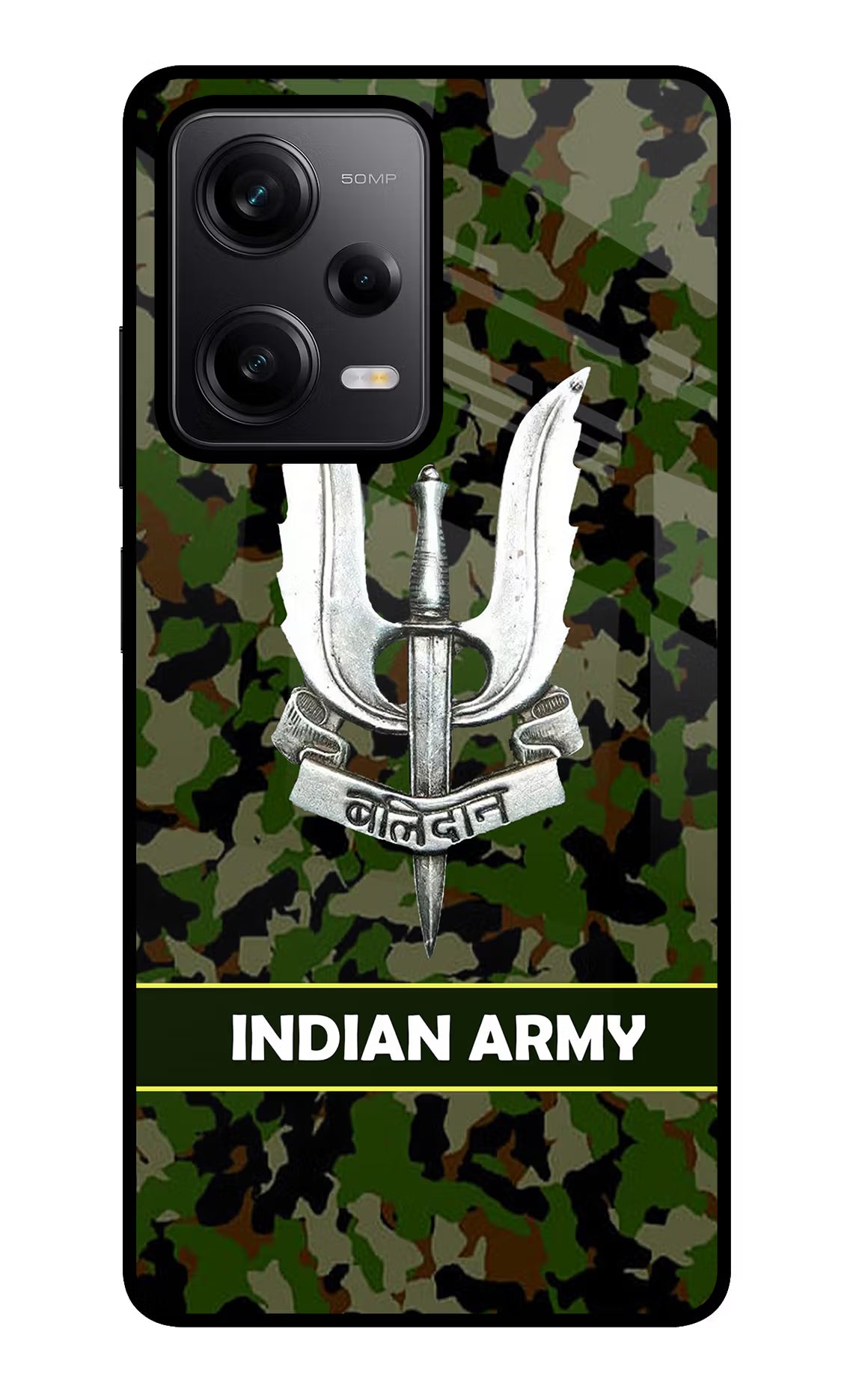 Balidan Indian Logo Redmi Note 12 Pro 5G Glass Case Back Cover by Casekaro