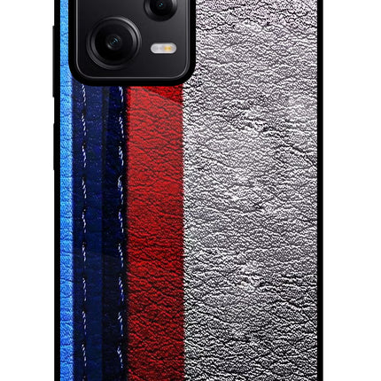 BMW Stripes Redmi Note 12 Pro 5G Glass Case Back Cover by Casekaro