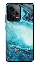 Blue Glitter Marble Redmi Note 12 Pro 5G Glass Case