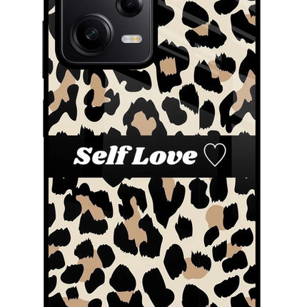 Leopard Print Self Love Redmi Note 12 Pro 5G Glass Case