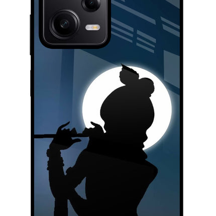 Shri Krishna Silhouette Redmi Note 12 Pro 5G Glass Case Back Cover by Casekaro