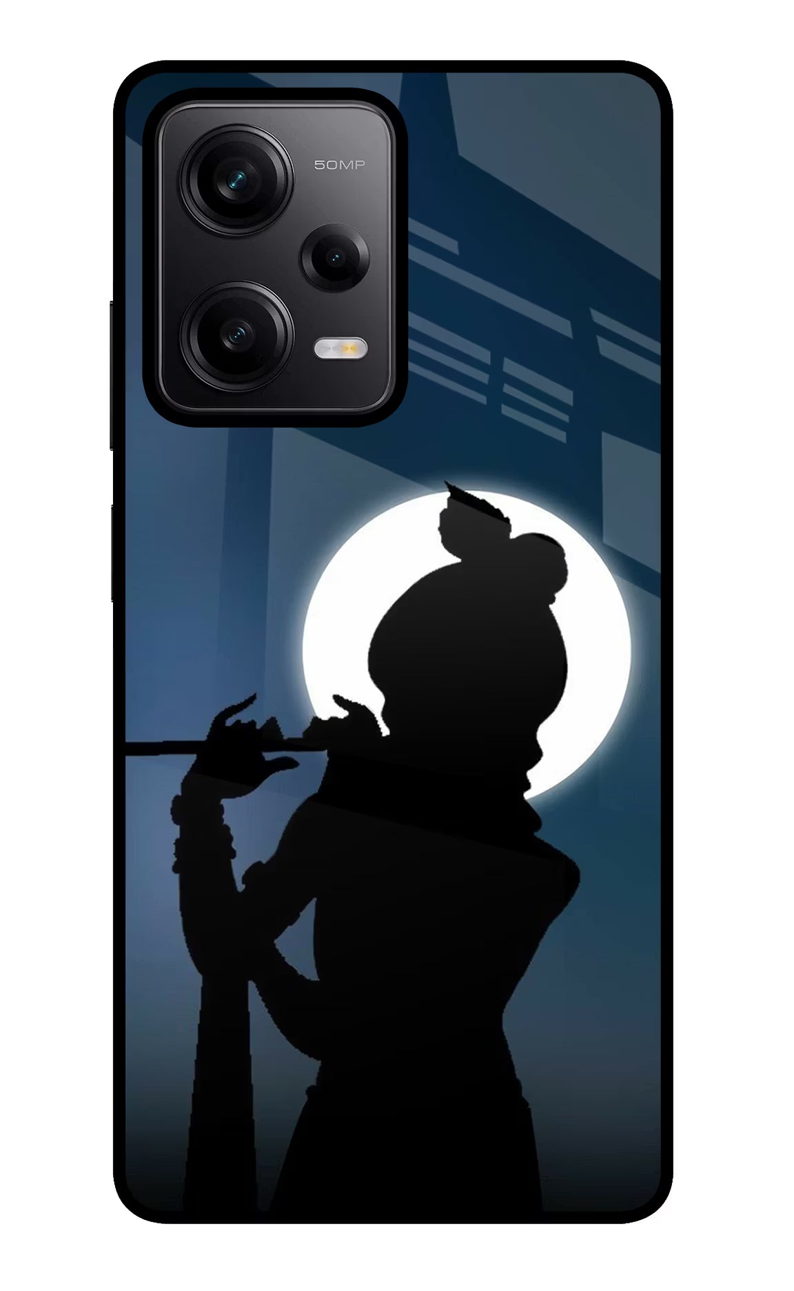 Shri Krishna Silhouette Redmi Note 12 Pro 5G Glass Case Back Cover by Casekaro
