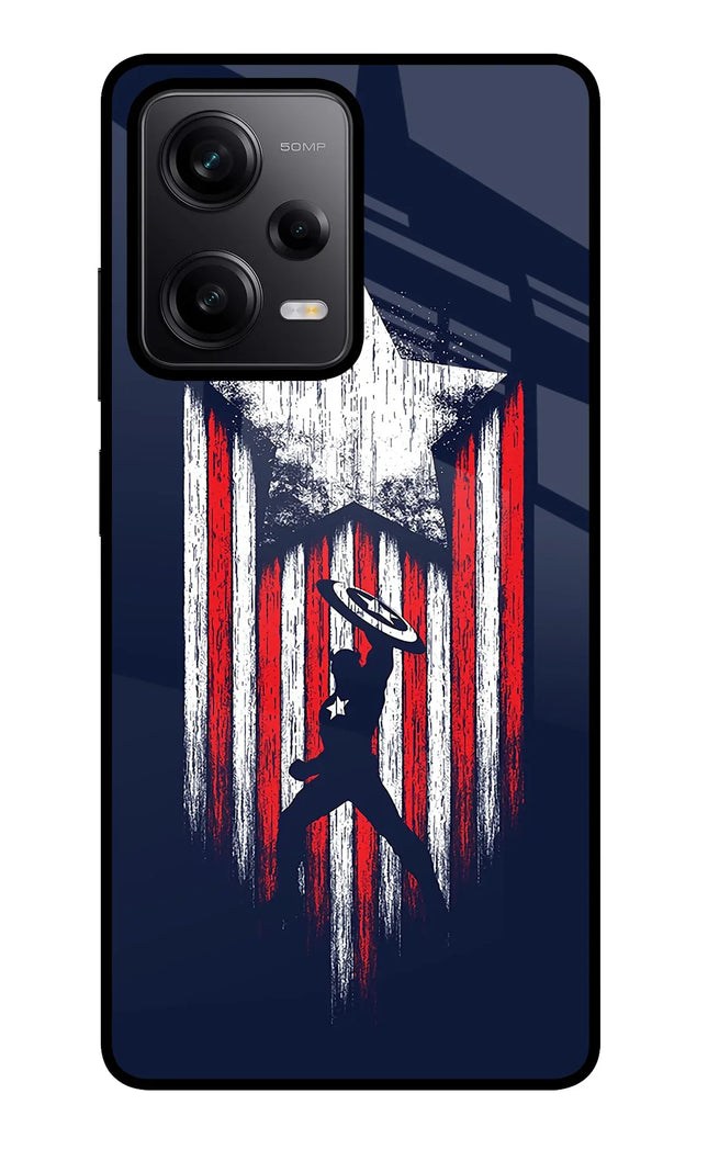 Captain America Marvel Art Redmi Note 12 Pro 5G Glass Case