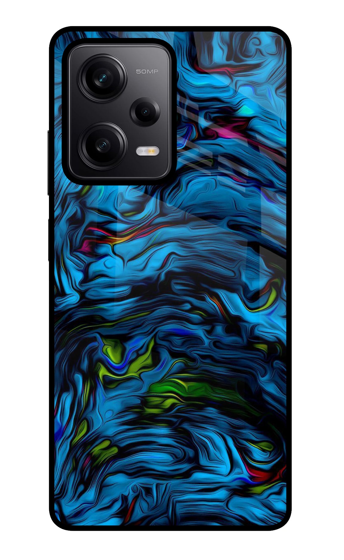 Dark Blue Abstract Redmi Note 12 Pro 5G Glass Case