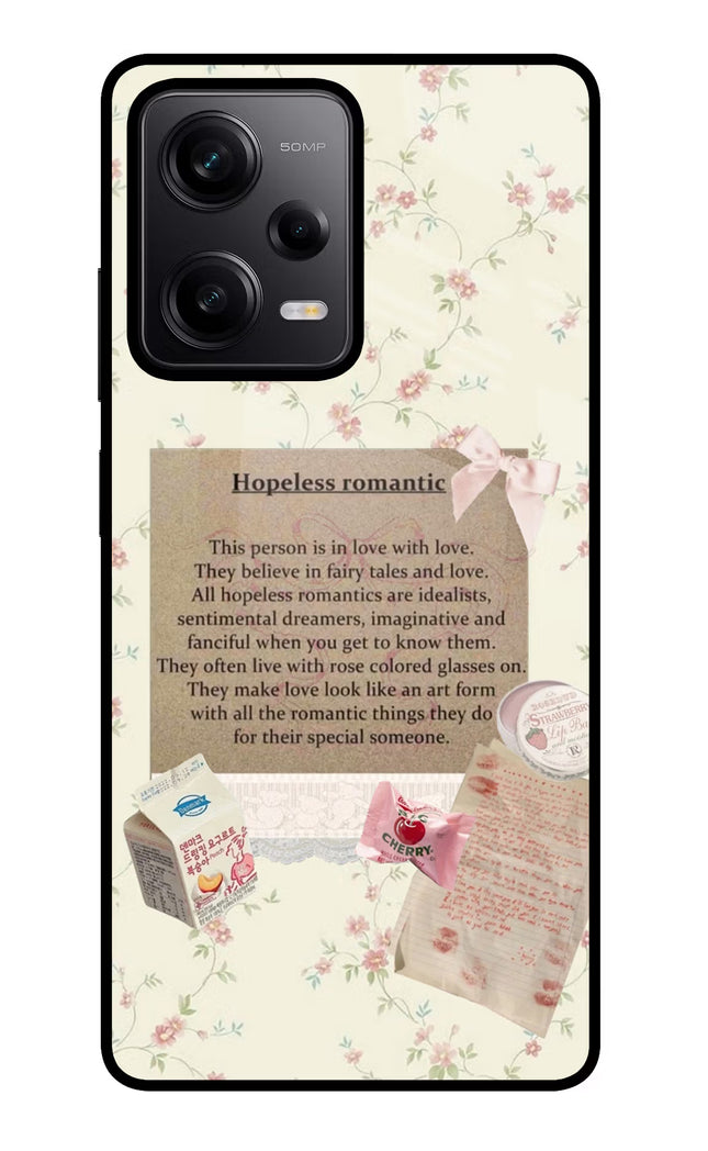 Hopeless Romantic Redmi Note 12 Pro 5G Glass Case