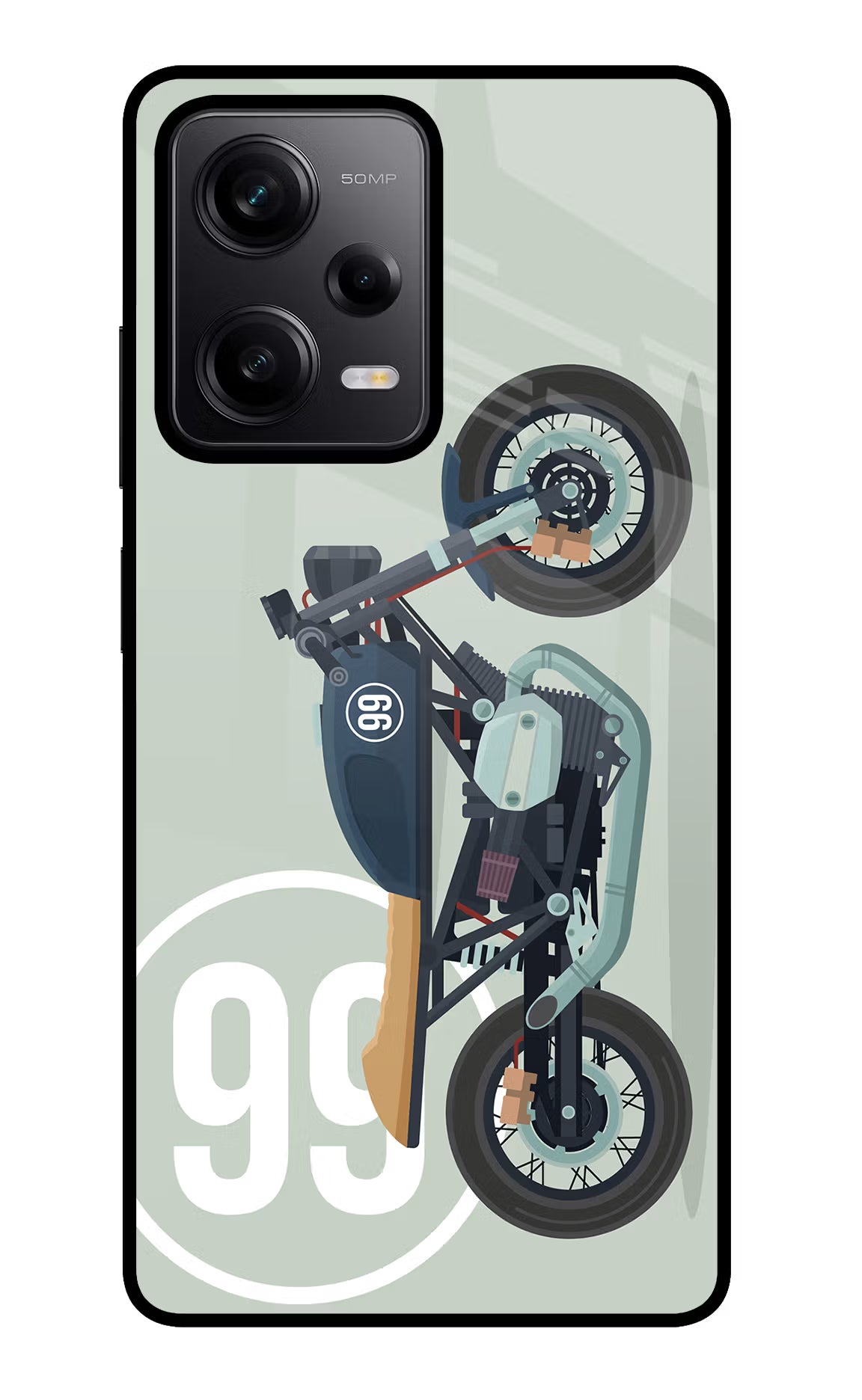 Classic Cafe Racer 99 Redmi Note 12 Pro 5G Glass Case Back Cover by Casekaro