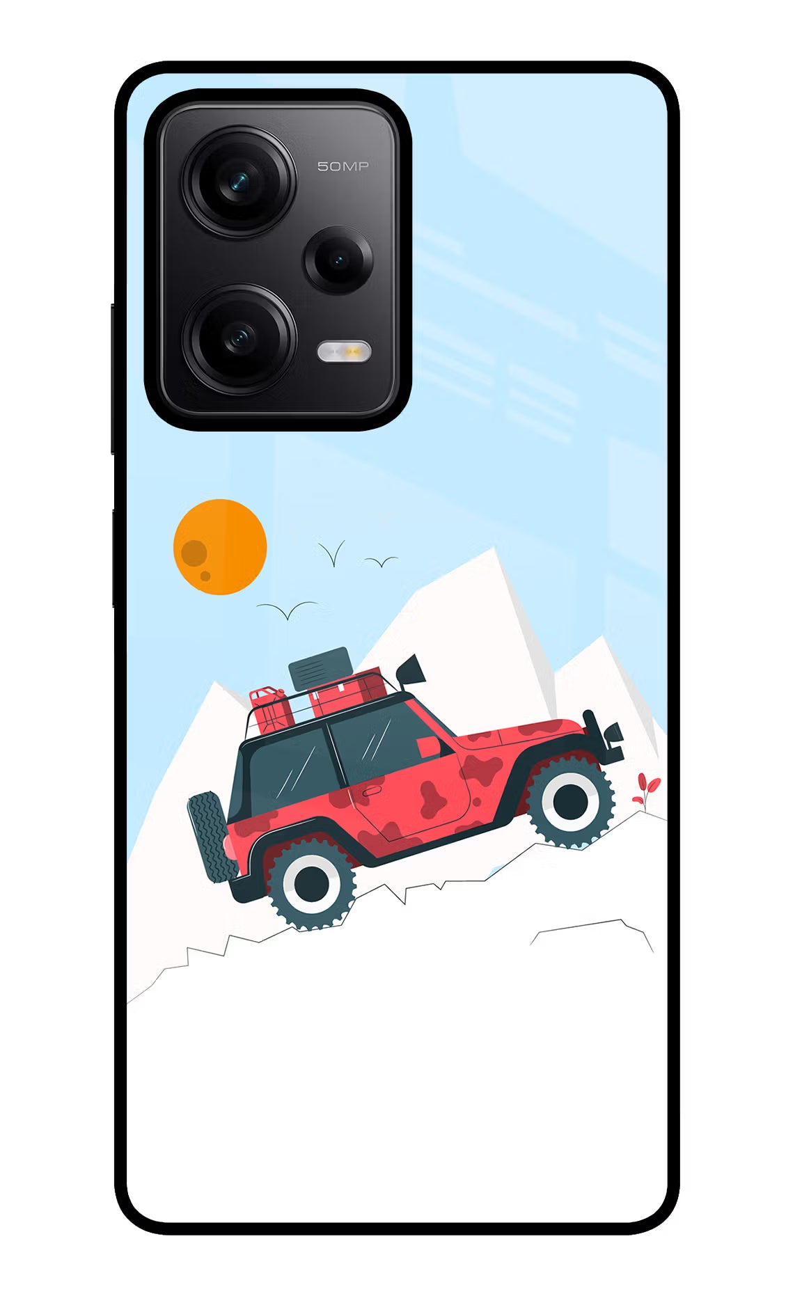 Mountain Trail Beast Redmi Note 12 Pro 5G Glass Case Back Cover by Casekaro