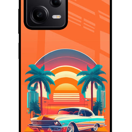 Palm Drive 80s Redmi Note 12 Pro 5G Glass Case