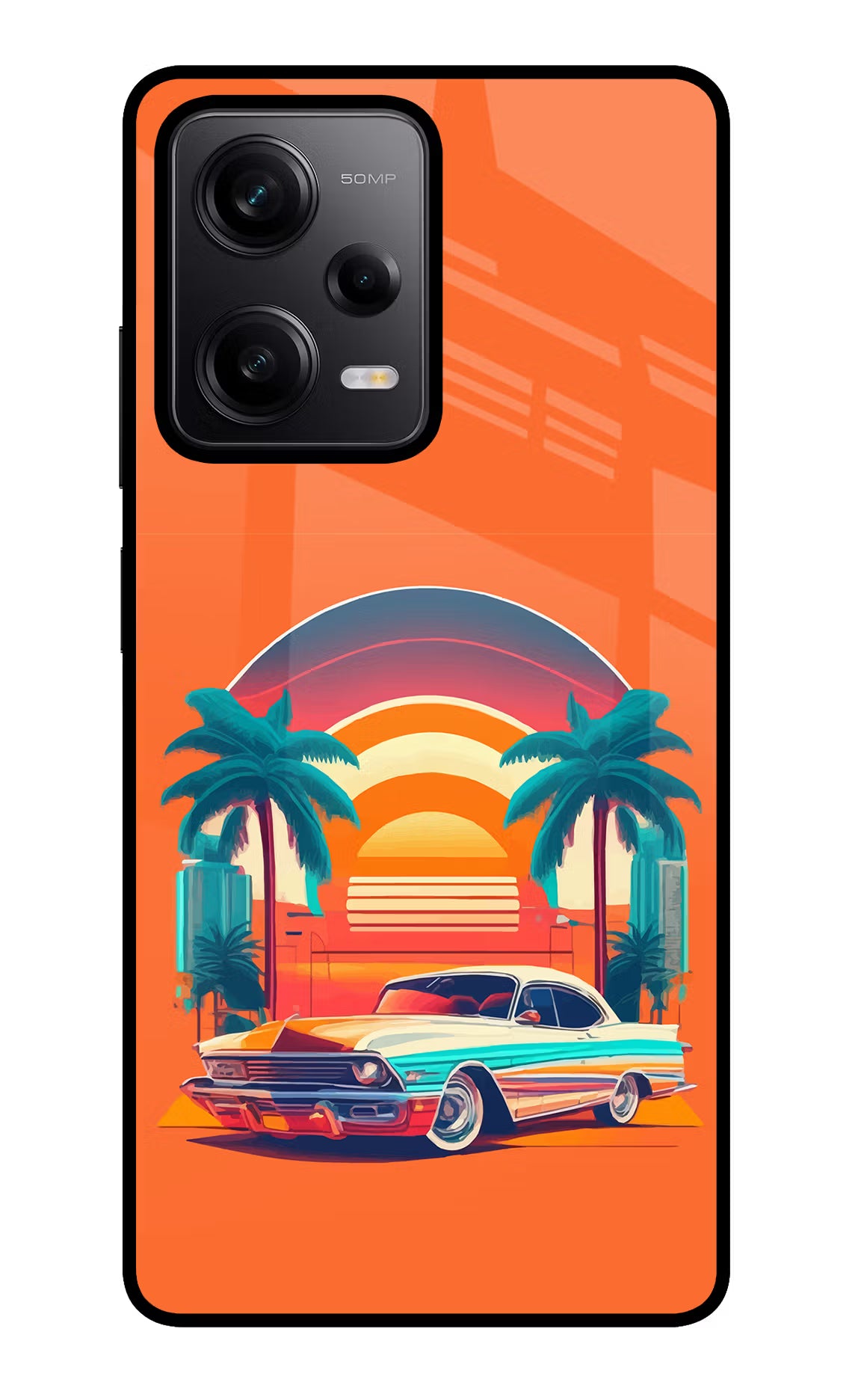 Palm Drive 80s Redmi Note 12 Pro 5G Glass Case