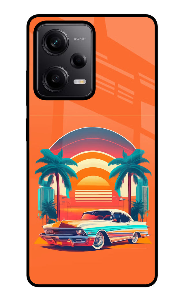 Palm Drive 80s Redmi Note 12 Pro 5G Glass Case