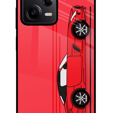 Red Velocity Redmi Note 12 Pro 5G Glass Case
