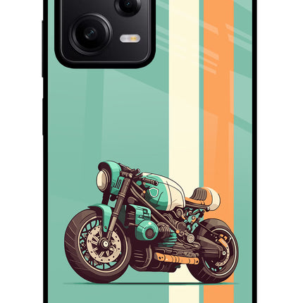 Striped Moto Drift Redmi Note 12 Pro 5G Glass Case