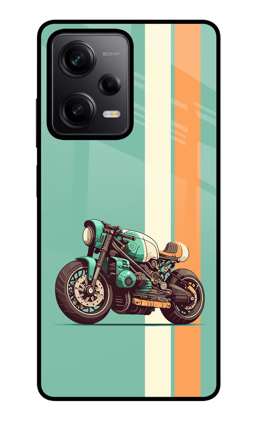 Striped Moto Drift Redmi Note 12 Pro 5G Glass Case