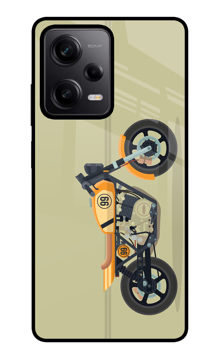 Vertical Speedster Redmi Note 12 Pro 5G Back Cover, Metal case