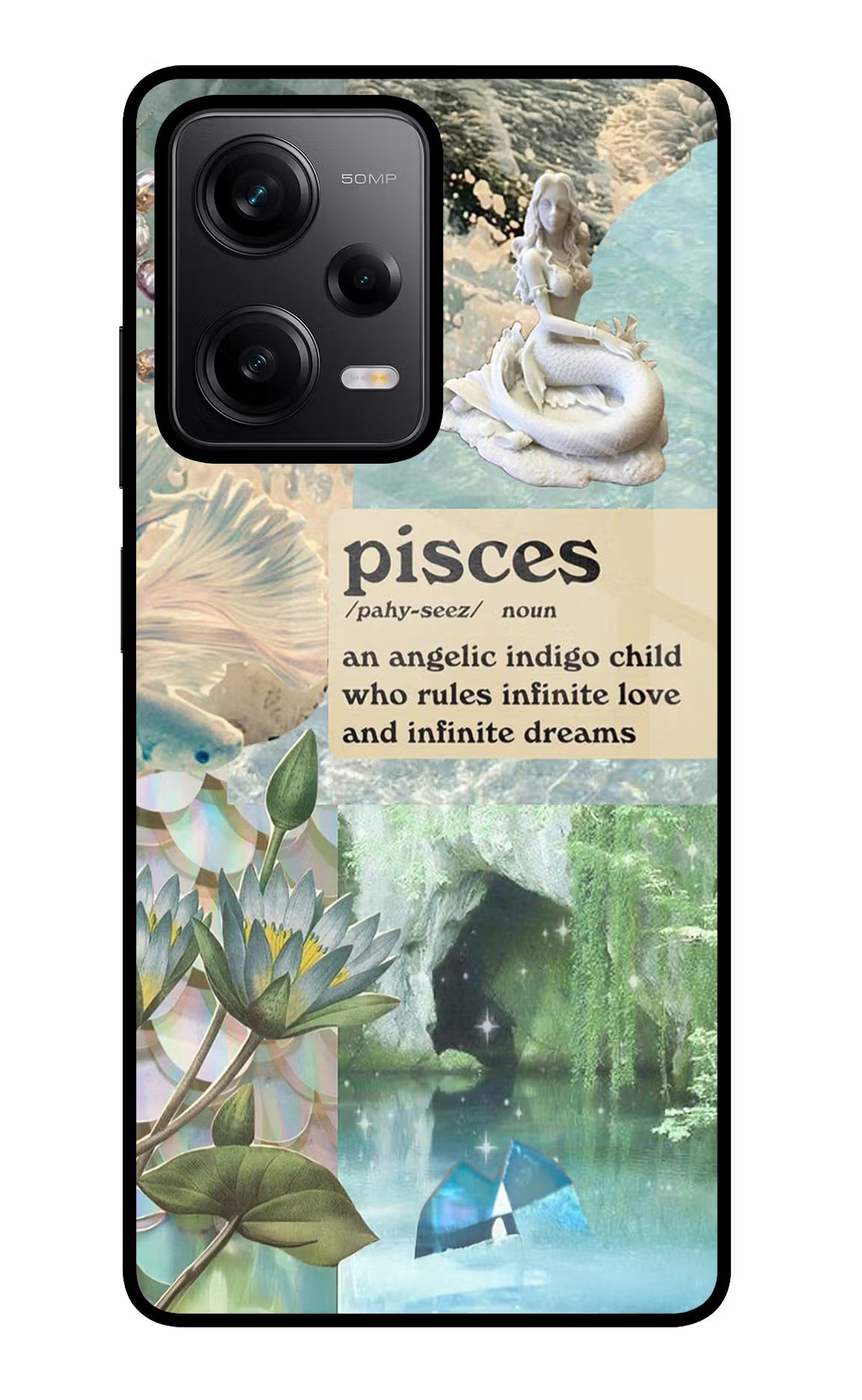 Pisces Zodiac Redmi Note 12 Pro 5G Glass Case Back Cover by Casekaro