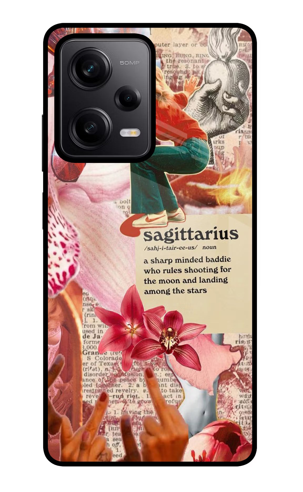 Sagittarius Zodiac Redmi Note 12 Pro 5G Glass Case Back Cover by Casekaro