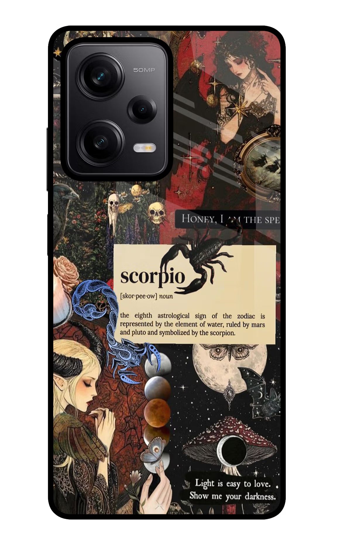 Scorpio Zodiac Redmi Note 12 Pro 5G Glass Case Back Cover by Casekaro