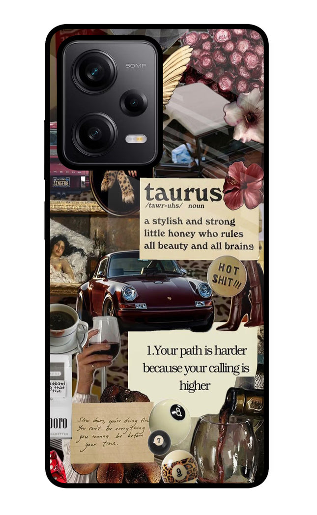 Taurus Zodiac Redmi Note 12 Pro 5G Glass Case