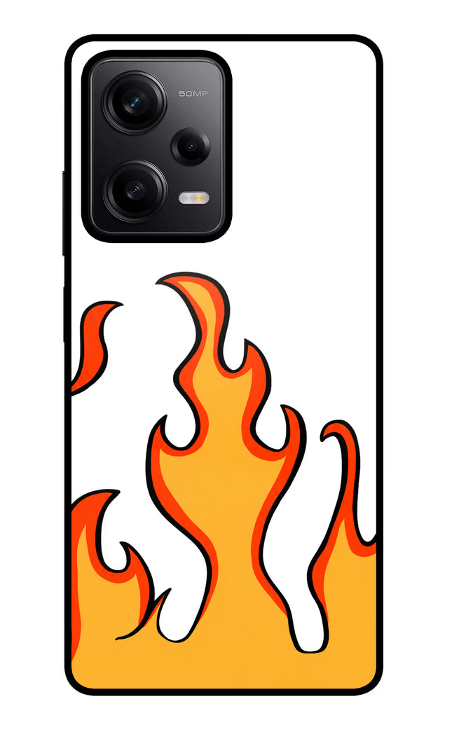 Fired Up – White Redmi Note 12 Pro 5G Glass Case