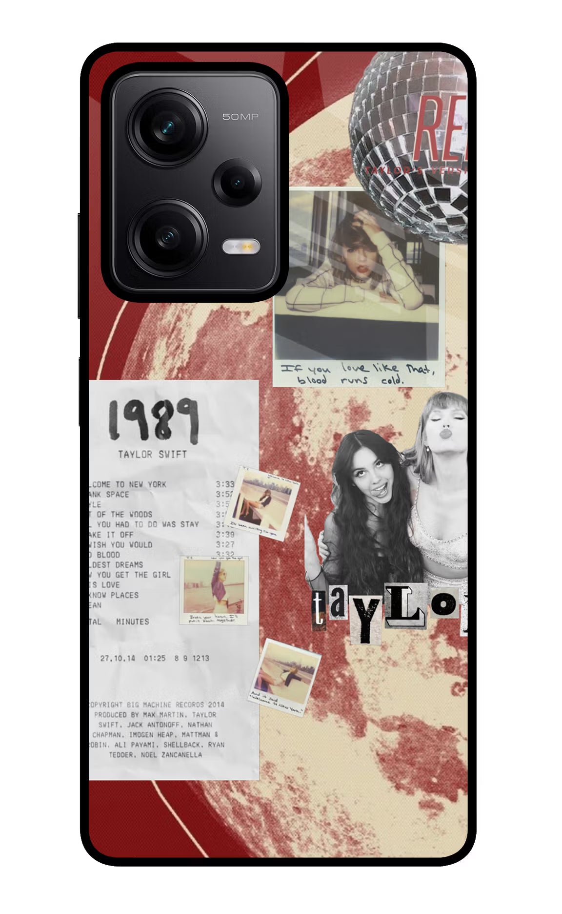 Taylor Swift Redmi Note 12 Pro 5G Glass Case Back Cover by Casekaro