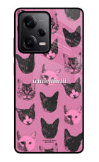 Pink Cats Redmi Note 12 Pro 5G Glass Case