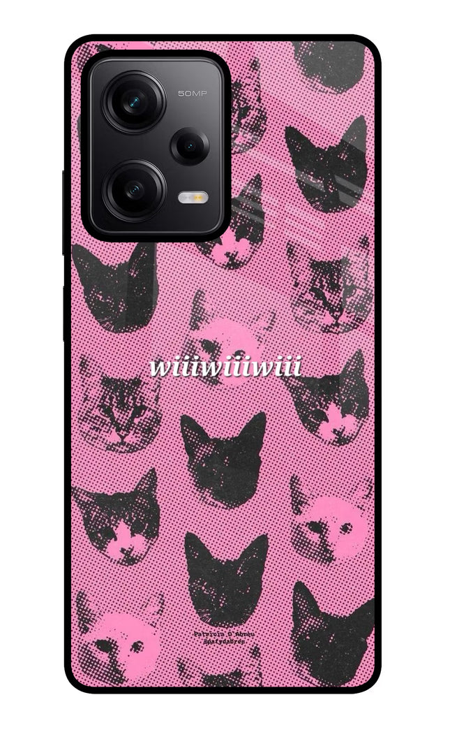 Pink Cats Redmi Note 12 Pro 5G Glass Case