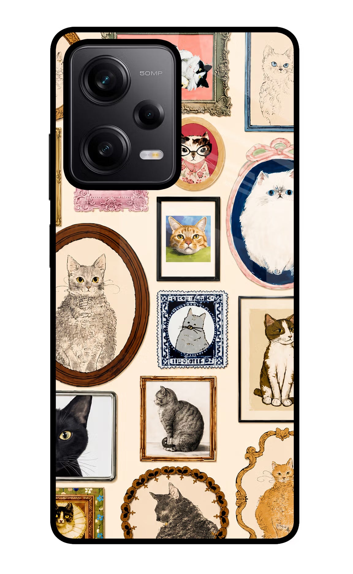 Mirror Cats Redmi Note 12 Pro 5G Glass Case