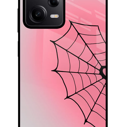 Pink Web Redmi Note 12 Pro 5G Glass Case