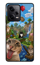Minecraft Cat Chaos Redmi Note 12 Pro 5G Glass Case