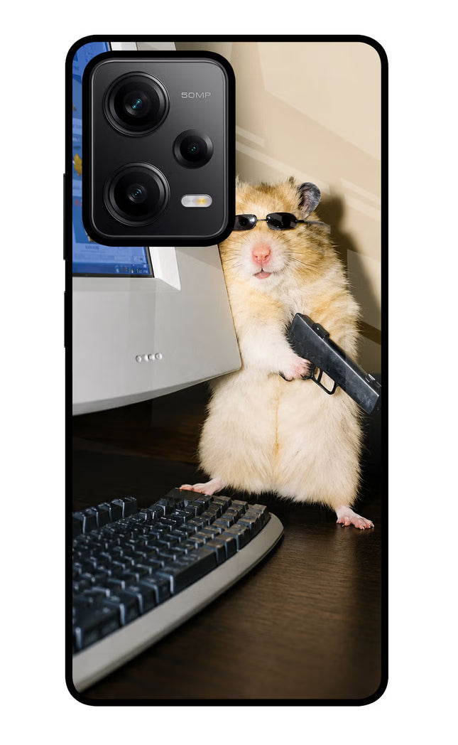 Hacker Hamster Redmi Note 12 Pro 5G Glass Case