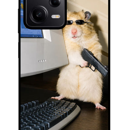Hacker Hamster Redmi Note 12 Pro 5G Glass Case Back Cover by Casekaro
