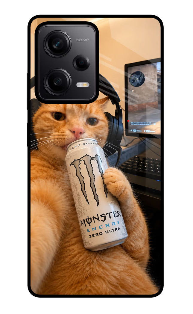 Gamer Cat Energy Redmi Note 12 Pro 5G Glass Case