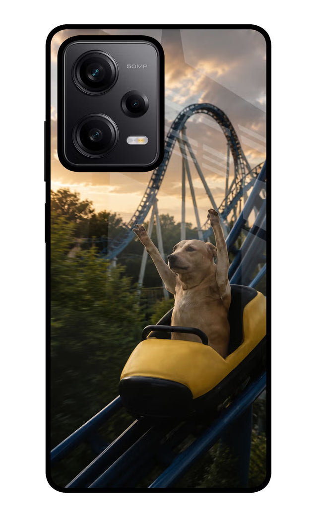 Rollercoaster Dog Redmi Note 12 Pro 5G Glass Case