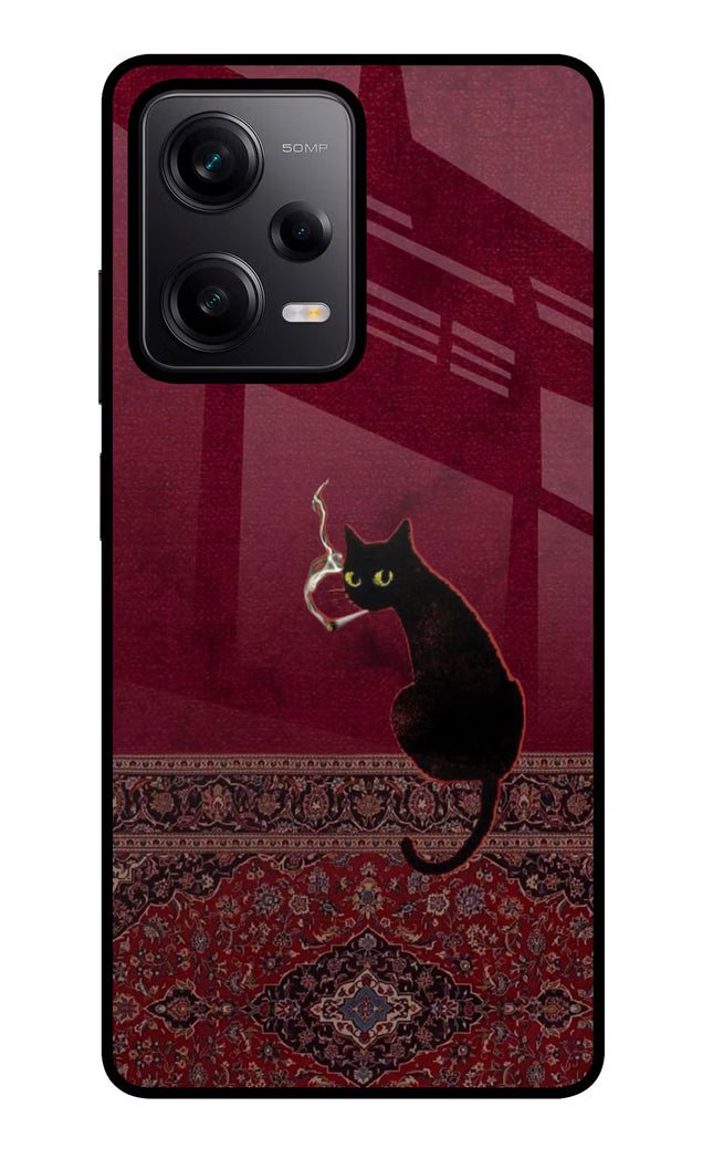 Midnight Cat Redmi Note 12 Pro 5G Glass Case
