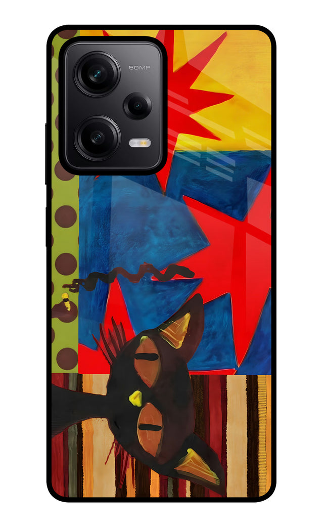 Pop Cat Redmi Note 12 Pro 5G Glass Case