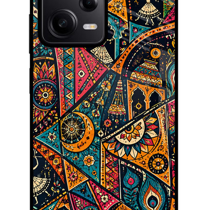 Folk Print Redmi Note 12 Pro 5G Glass Case