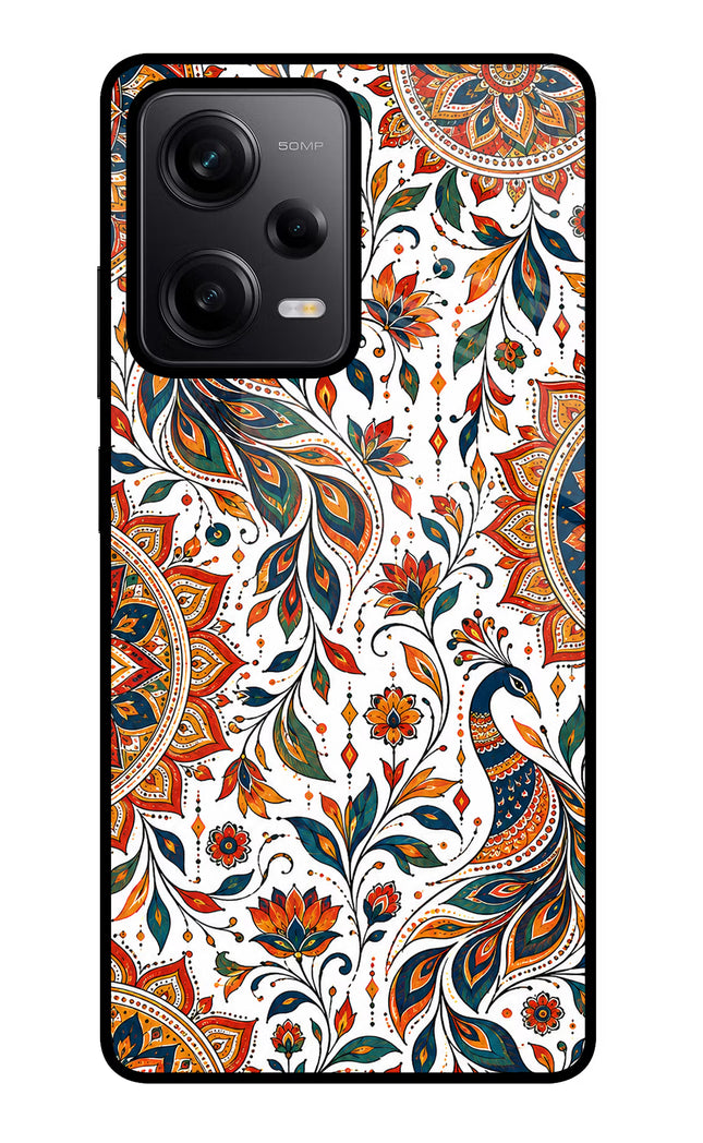 White Mayura Redmi Note 12 Pro 5G Glass Case